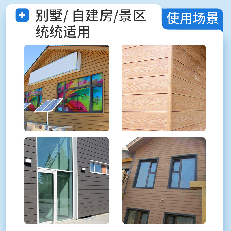 Panel de Pared Exterior WPC 145mm de Madera y Plástico Anticorrosivo y Protección Solar para Fachadas