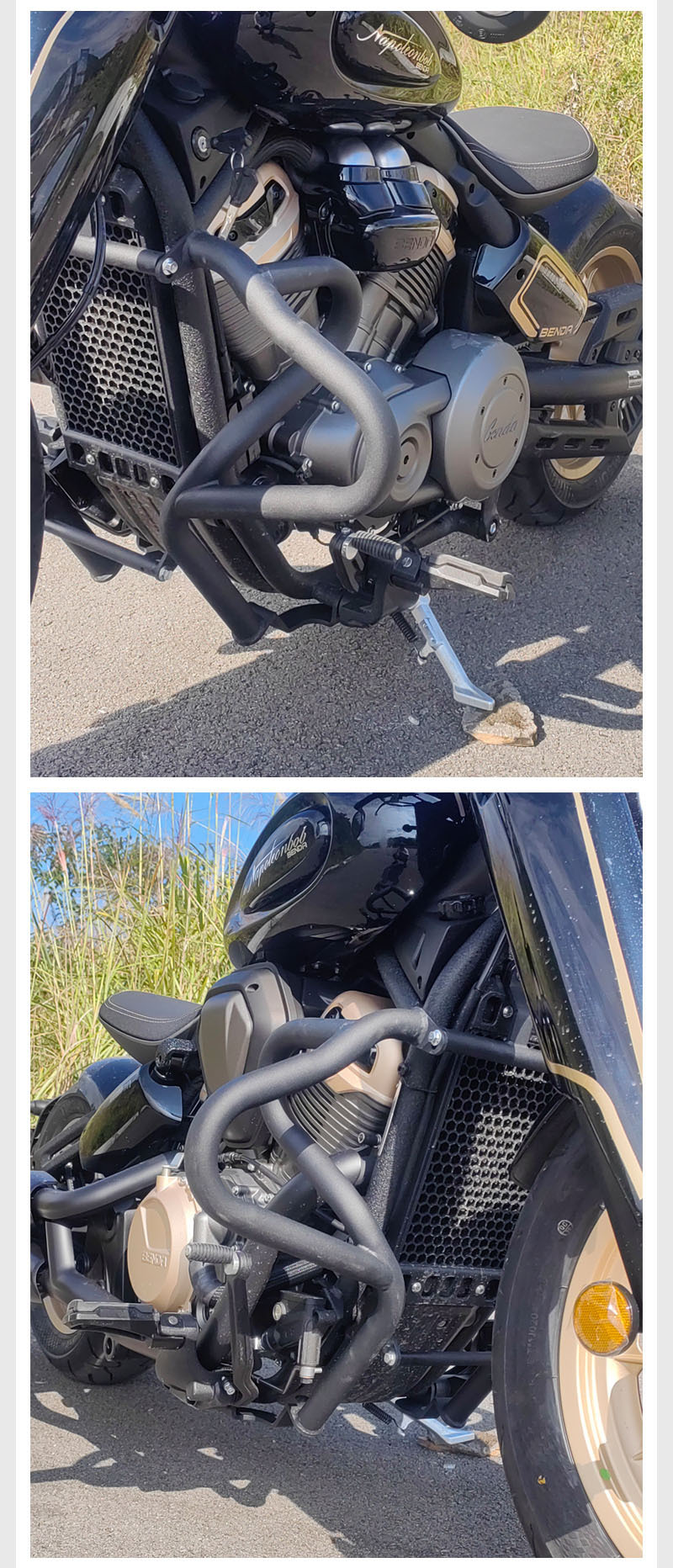 Applicable to Benda Napoleon 450 motorcycle special bumper bumper reinforced anti-fall bar lossless modification accessories