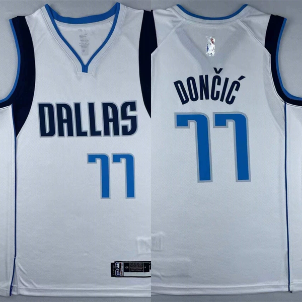 Hot pressed Mavericks 77 white football version.