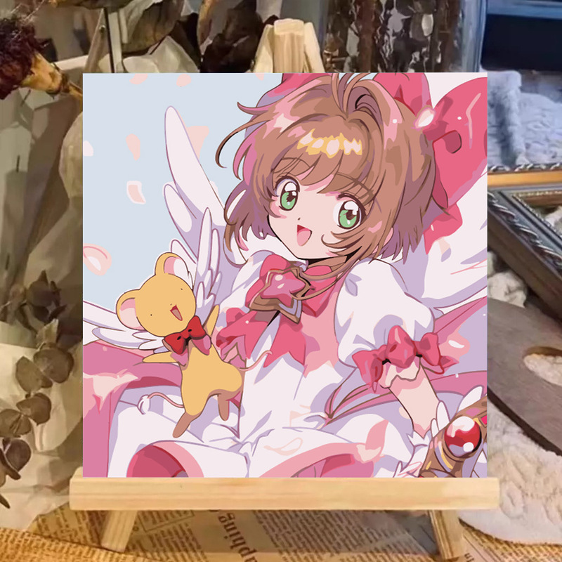 宮崎駿デジタル油絵DIY手描きぬりえ夏目友人帳ポニョ二次元アクリル画インスタ風|undefined