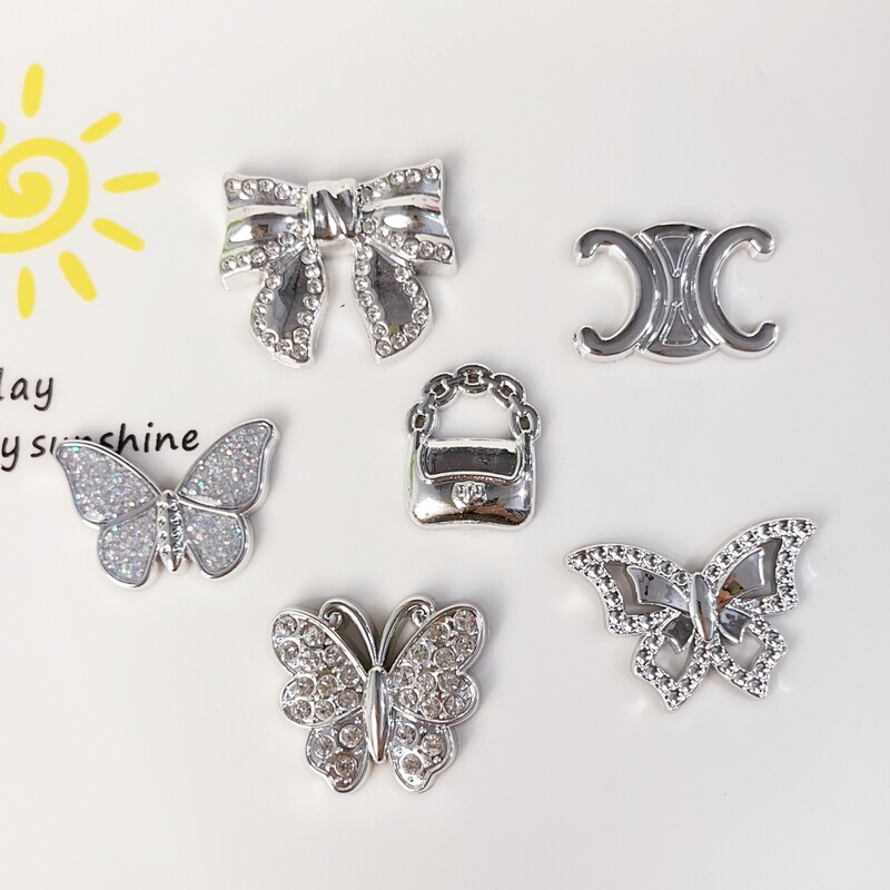 電気メッキシルバーリボンひまわりジュエリーアクセサリー diy ヘアアクセサリーヘアピン携帯電話ケース下駄素材|undefined
