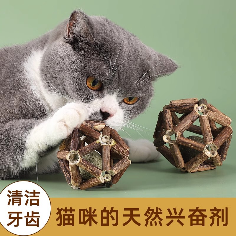 Polygonum lignos catnip cat teasing stick cat toy self-hi stuffy cat ball mint ball cat kitten cat grinding stick