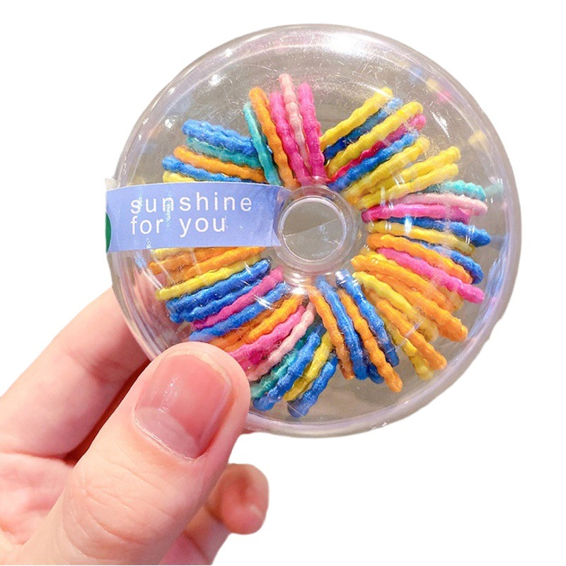 Cuerda de pelo de los niños no daña el pelo banda de goma elástica alta Banda de goma colorida de las niñas cabeza cuerda accesorios para el cabello del bebé 2023 Nuevo