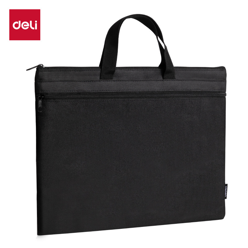 Delex 5840ES maletín de oficina bolsa de archivos de Oxford simple reunión de estudiantes bolsa con cremallera imprimible logotipo