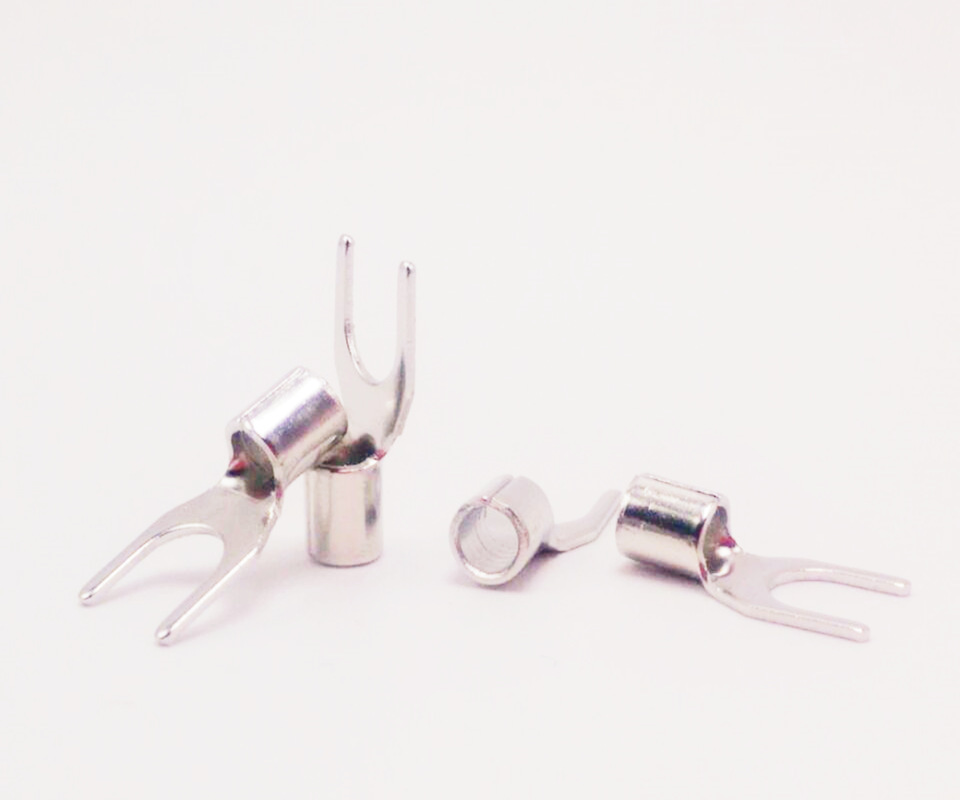 SNB3.5-4 冷压接线端头 TU叉形裸端子 Y型接线鼻子 UT型铜线耳