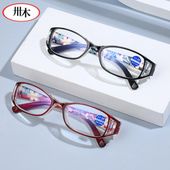 New Cross-border Fashion High-definition Anti-blue light Reading Glasses for Women, Printed Reading Glasses for Middle-aged and Elderly Hyperopic Glasses