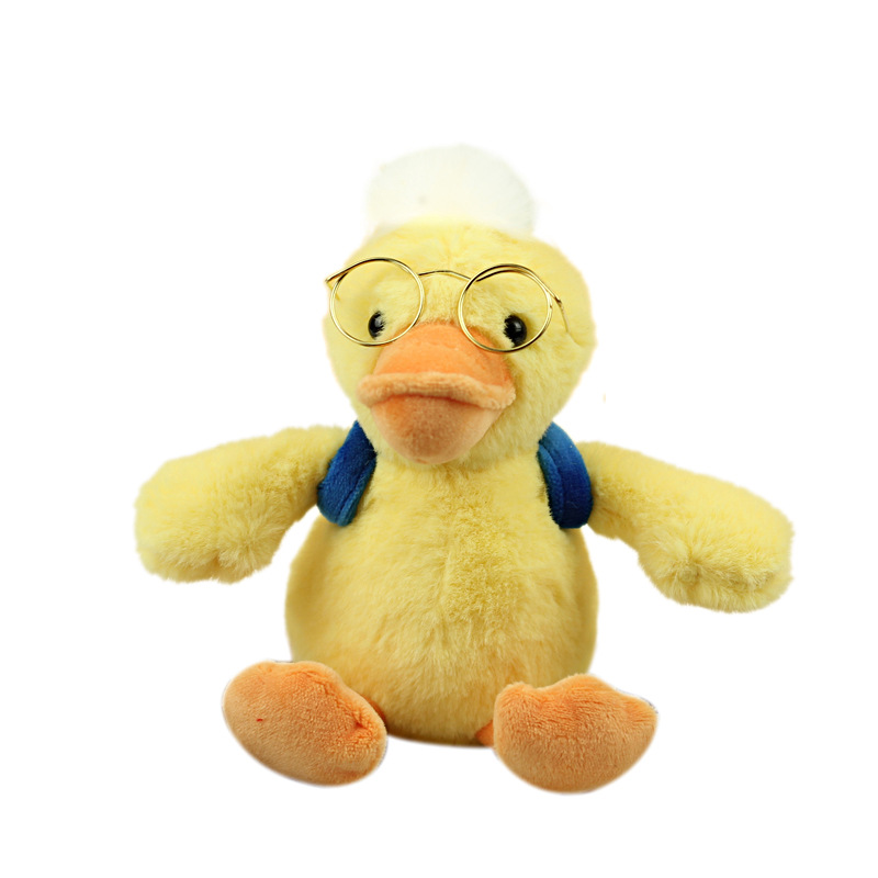 Gafas de pato de peluche de juguete muñeca pequeña muñeca al por mayor Lindo bolso colgante pareja adornos llavero image 5