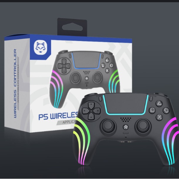 Ps5 bluetooth gamepad hall trigger ps5 gamepad with RGB light wireless controller new product 4