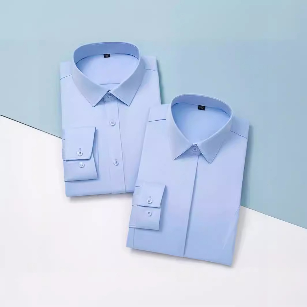 Camisas masculinas primavera y otoño camisa de manga larga elástica sin quemar fibra de bambú para hombres de negocios de alta gama