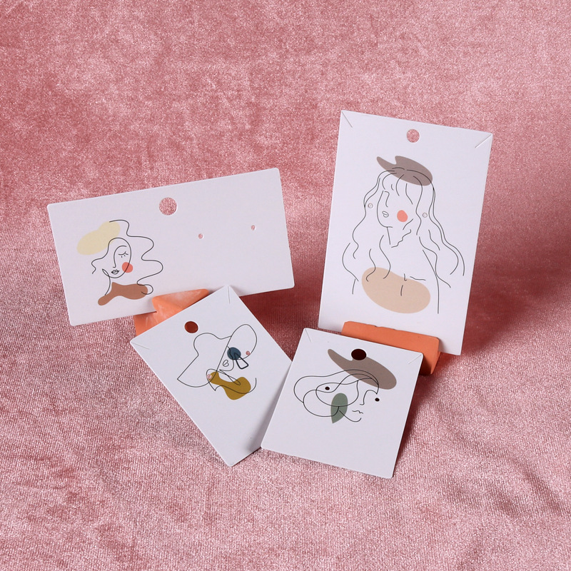 新款首饰包装卡牌耳环项链头绳发夹卡纸耳饰卡片印刷挂牌现货批发