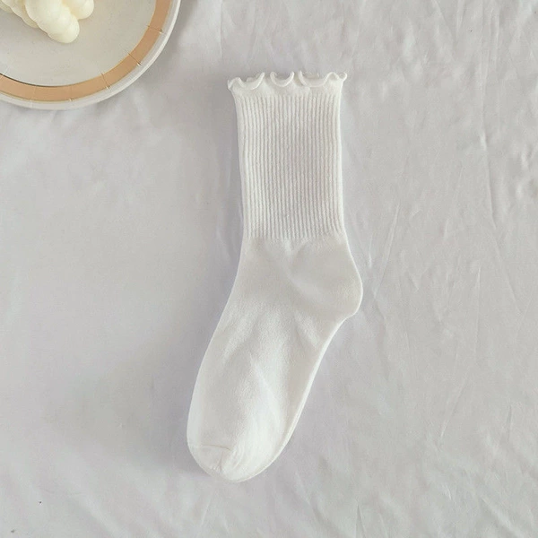 Pure white-lace jk socks