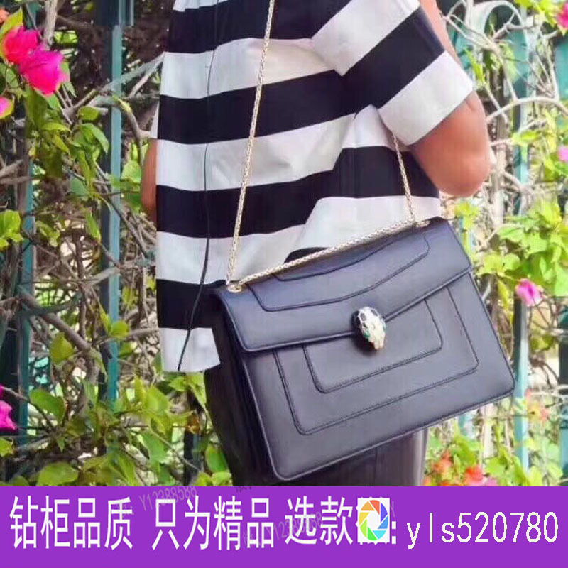 Original Leather Cross-Border Wholesale Snake Head Handbag New Trendy Niche Design Envelope Bag Versatile Shoulder Crossbody Bag