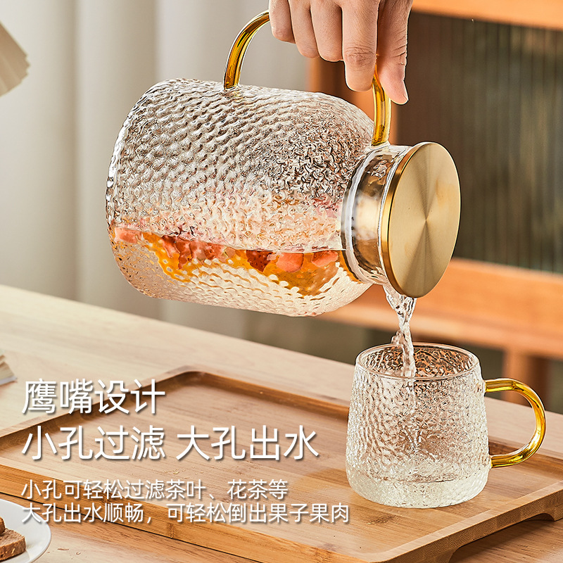 Glass Japanese capacious teapot for home use