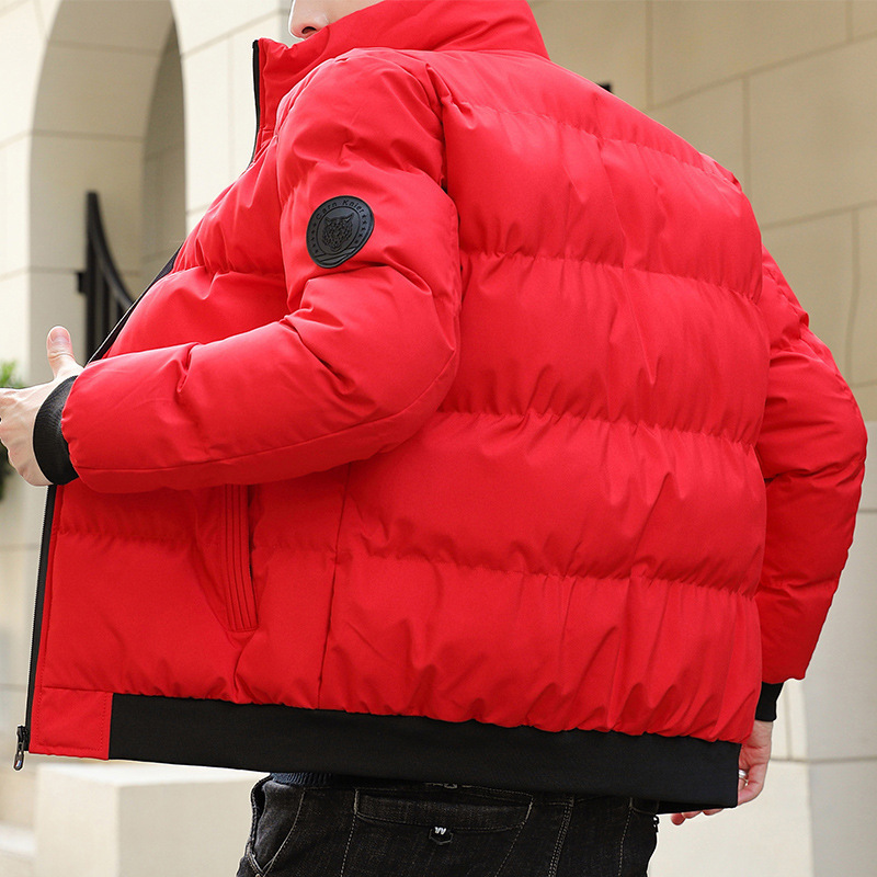 Algodón para hombres otoño y invierno para niños ropa de algodón plumón ropa de hombre casual suelta chaqueta de algodón para hombres cuello de abrigo de pan