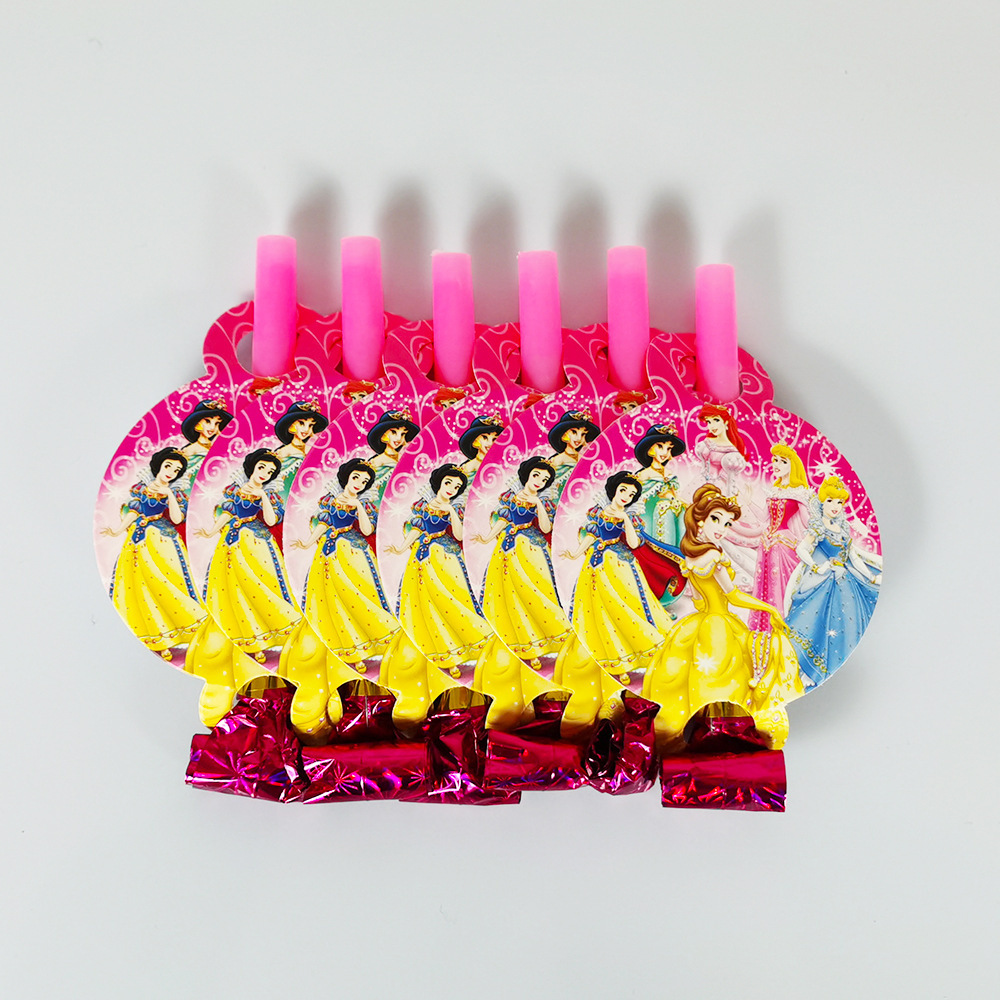 Transfronterizo seis fábricas de cumpleaños de la princesa Placa de papel de dibujos animados de los niños taza de papel vajilla Sofía decoración traje