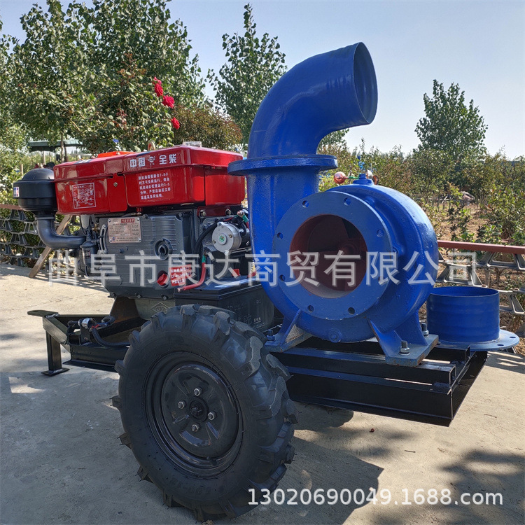 柴油版抽水排水各种口径排水机 抽水灌溉泵 10寸12寸混流泵