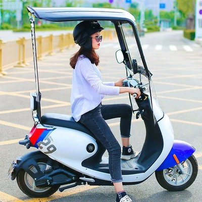 New model 7-shaped electric vehicle canopy, sunshade, motorcycle windproof cover, rainproof and thickened awning