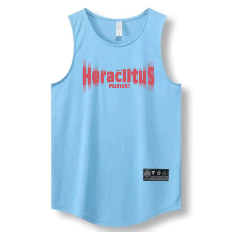 Heraclitus light blue american vest-red label