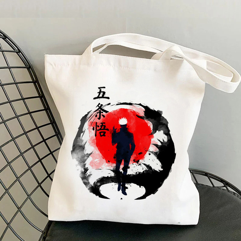 Jujutsu Kaisen impresa bolsa de lona Harajuku bolsa de hombro bolsa de compras de mano de moda Aliexpress Amazon