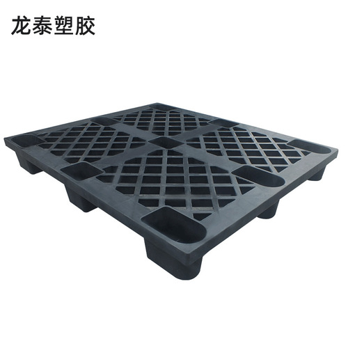 Grid black disposable plastic pallet skid shipping container export one-time shipment square plastic pallet