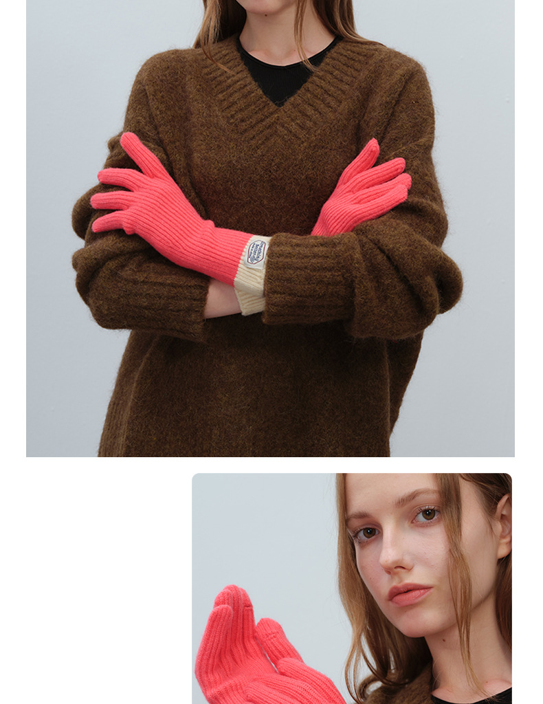 Accessoires de vêtements style collège automne et hiver nouvelle arrivée doigt écran tactile mignon hiver chaud laine tricoté gants pour femmes mode_voghion.com