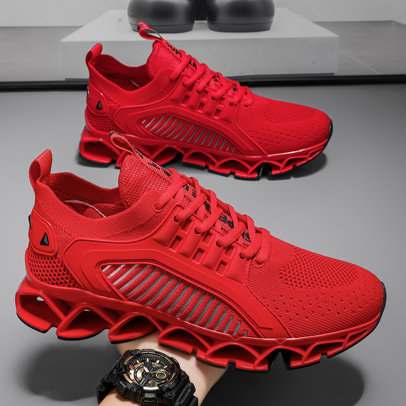 2025 Blade Large Size Men's Casual Sports Shoes Sports Plaid Lace-Up Sports Shoes Suitable for All Seasons Shoes