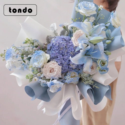 Huaerle Flower Spray Paint Black Plum Sauce Bouquet Toner Chinese Valentine's Day Bouquet Crushed Ice Blue Flower Spray Color