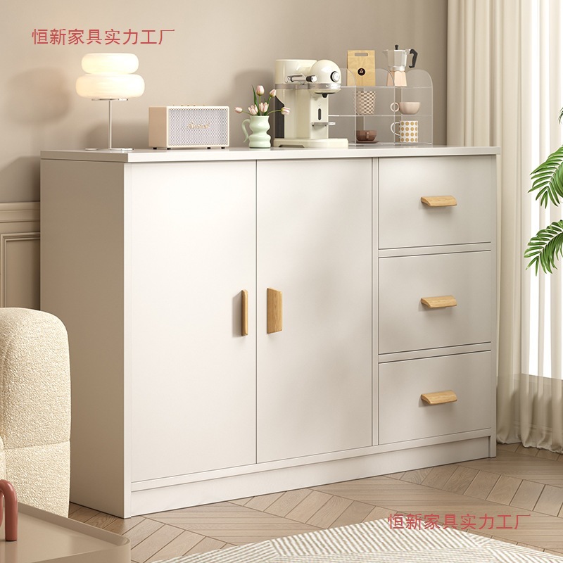 家用餐边柜奶油风茶水柜现代多功能橱柜客厅柜子储物柜厨房靠墙柜