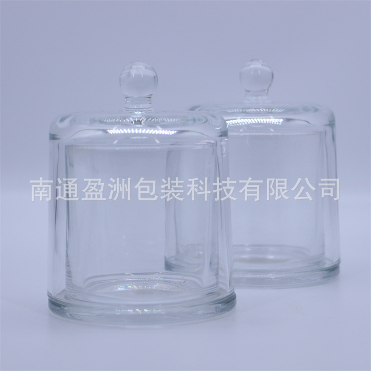 水晶扩香石无火香薰玻璃金钟罩 蜡烛台带盖玻璃罩香薰罩室内摆件