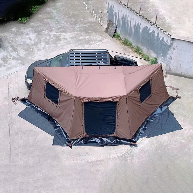 Outdoor self-driving camping equipment this car 270-degree car side canopy portable quick-opening sunshade canopy camp tent