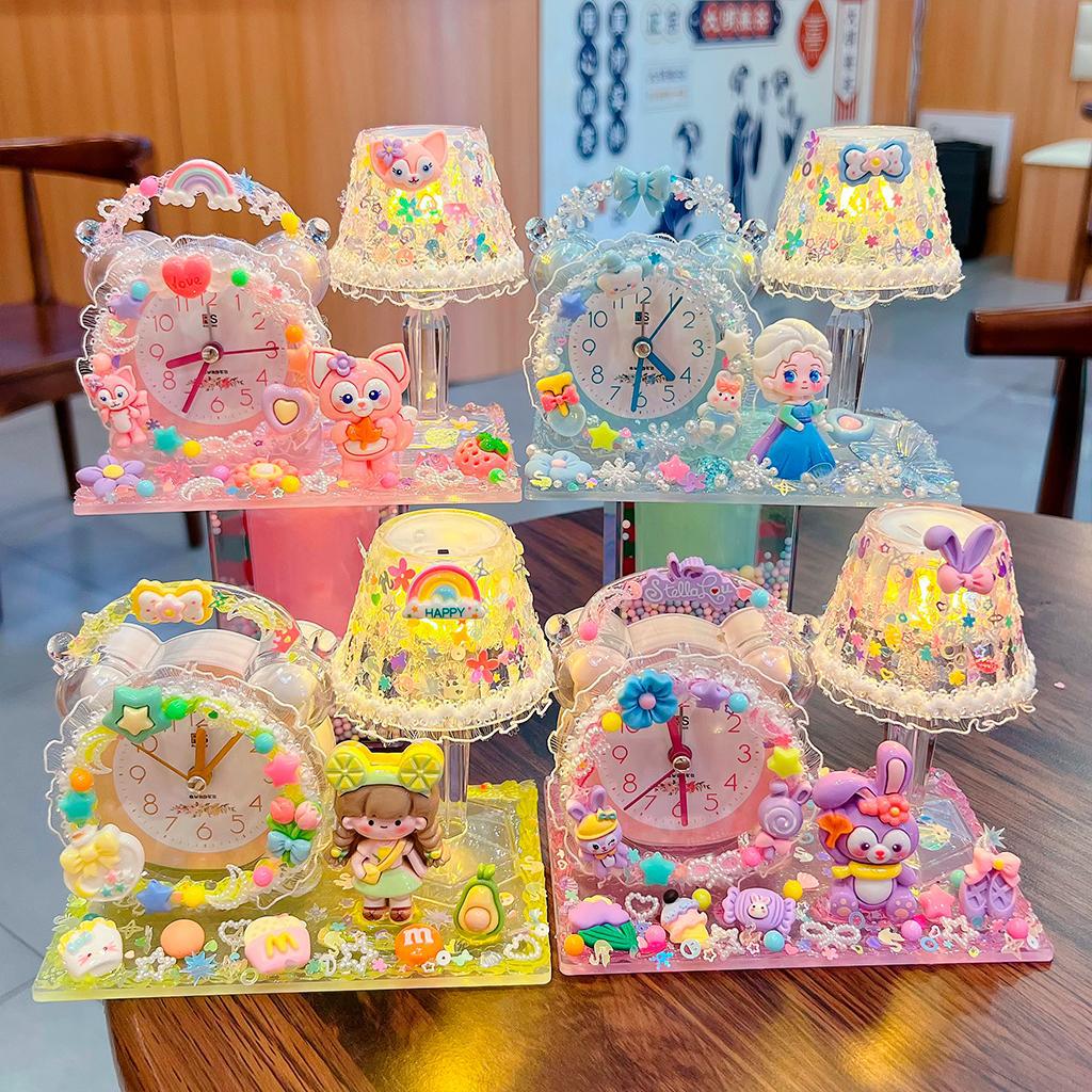 크리스탈 크림 접착제 DIY 소재 가방 알람 시계 야간 조명 테이블 여자 아이들을 보내 가벼운 재미를 데리러