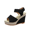 Summer sandals for leisure, high footwear platform with velcro, 2020, European style