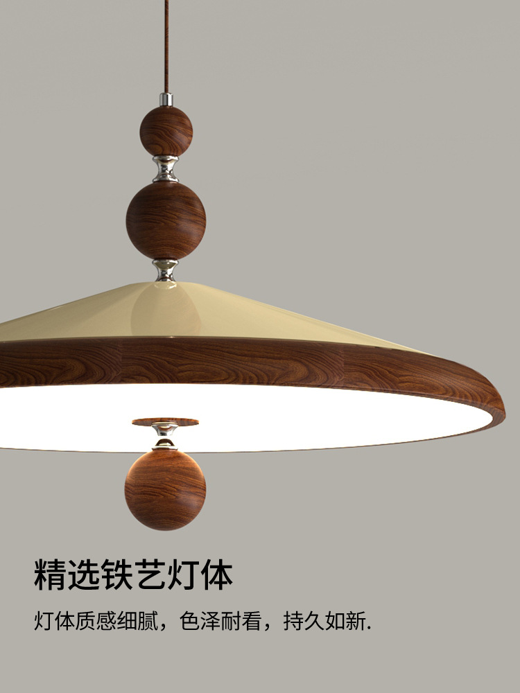 Landelier de estudio simple lámpara medieval de nuez restaurante desplazamiento antiguo plato volador de madera mecedor dormitorio protección de madera de melocotón