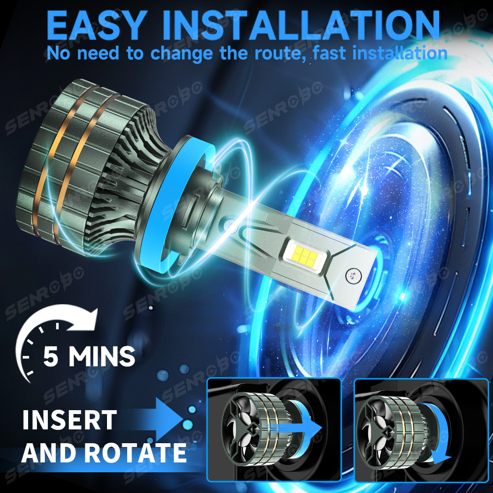 Fábrica SENROBO nueva venta directa de automóviles LED H7H1H119005 alta potencia H4 cerca de todo image 4