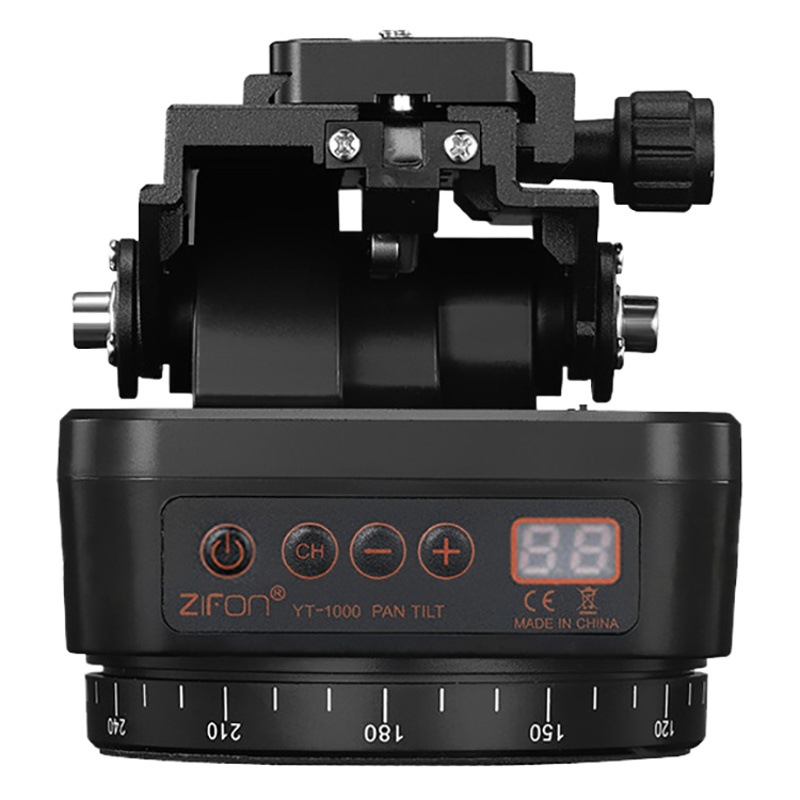 Zhifeng YT-1000 eléctrico PTZ 360 panorámica de control remoto de disparo de teléfono móvil de doble eje SLR cámara de transmisión en vivo estabilizador