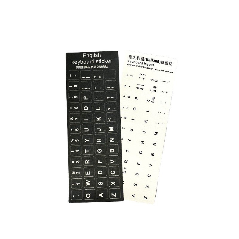 Universal Laptop Keyboard Sticker Arabic French English Japanese German ...