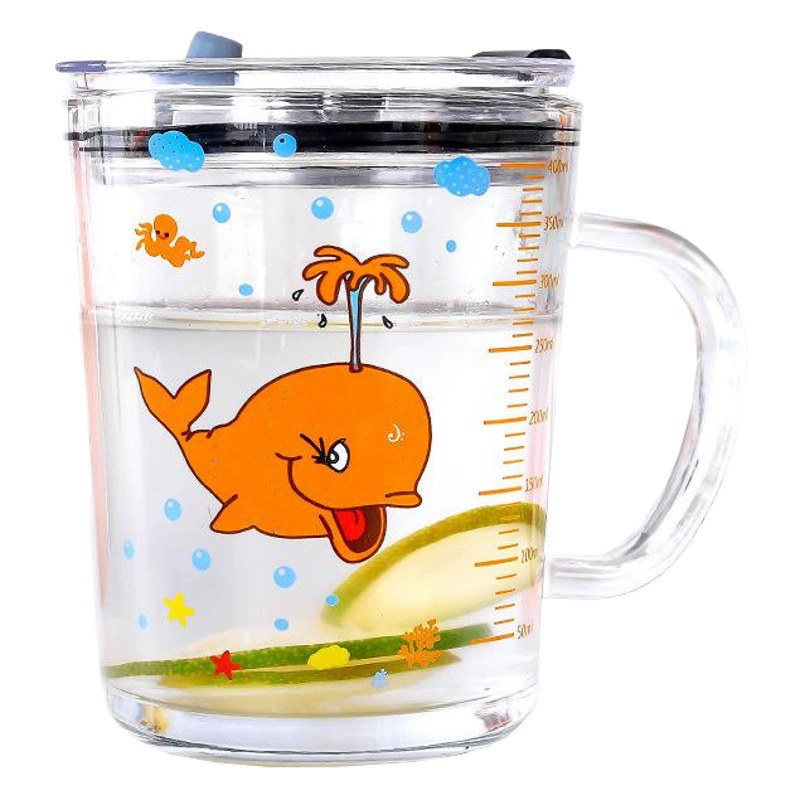 Креативная интернет-красная чашка Детская чашка для тапочек Молочная чашка Ручка для размеров Чашка для завтрака Чашка для воды с принтом Термостойкое стекло