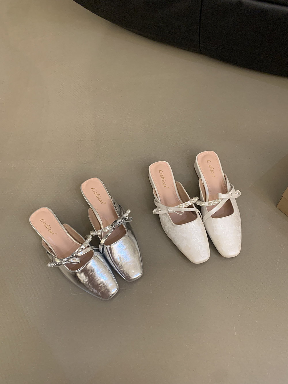 2025 New Summer Women's Closed-Toe Sandals Fashionable Versatile Daily Commute High-End Half Slippers Square Toe_vogvips.com