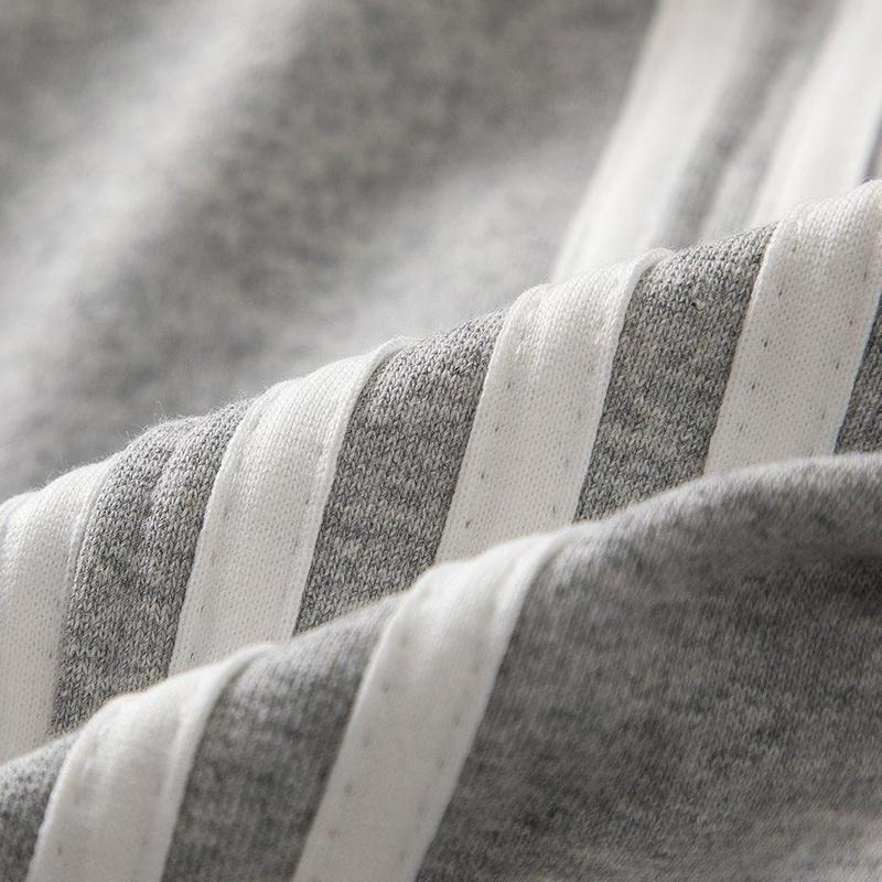 TK American Style Gestreifte, bestickte Sport-Freizeithose, lockere Passform, Unisex, doppelter Bund, Fake-Zweiteiler-Jogginghose_voghion.com