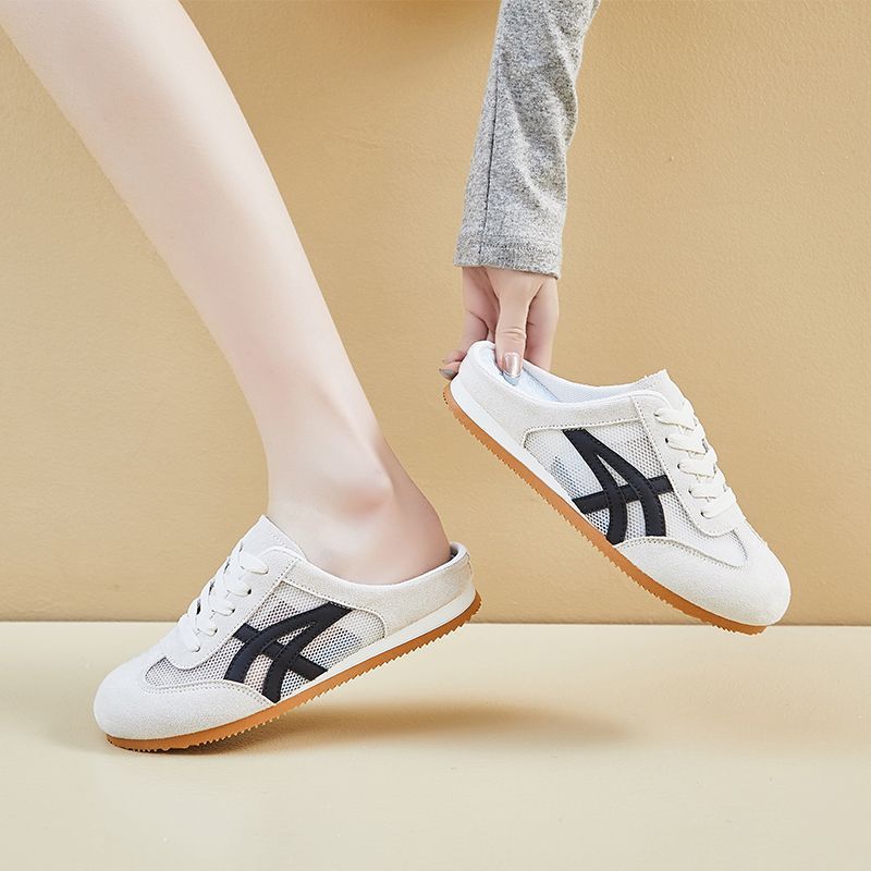 Zapatillas para mujeres zapatillas de soleas gruesas zapatillas de un pedazo 2025 nuevas zapatillas casuales de malla de verano