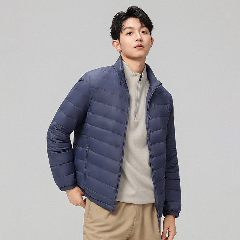2025年冬季新款男士羽绒服短款潮牌潮流青年轻薄立领保暖休闲外套