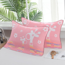 三层纱布枕巾卡通提花四季学生成人情侣盖巾大枕头巾批发一件代发