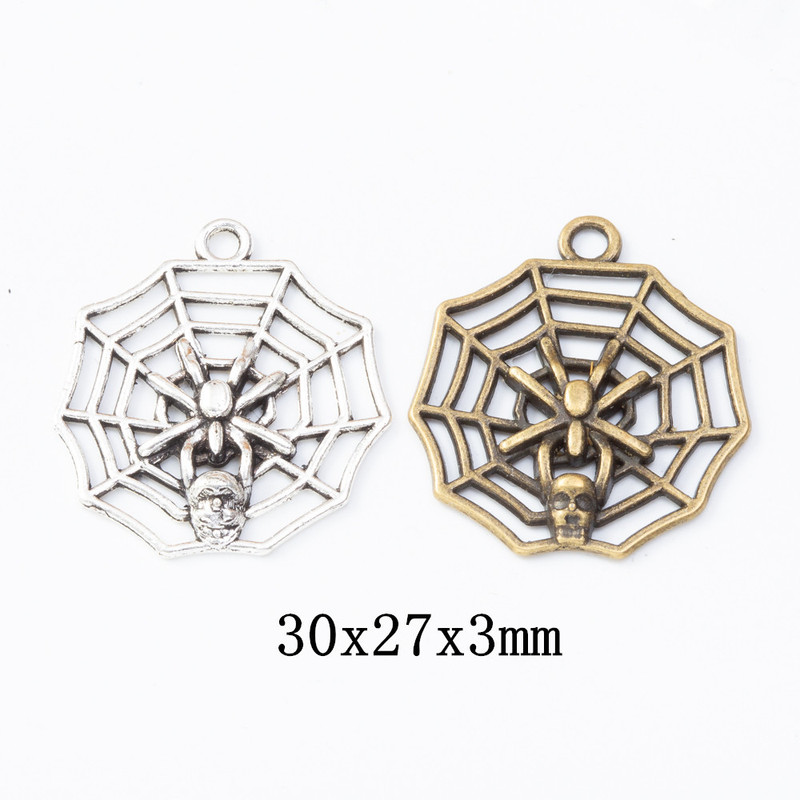 DIY vintage zinc alloy pendant spider web accessories accessories wholesale factory direct 2304