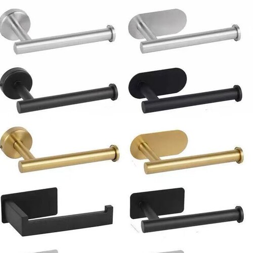 Stainless steel bathroom toilet paper holder paper towel rack without nails paper towel holder bathroom paperless toilet paper holder