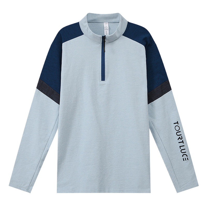 Lulu Otoño e Invierno hombres y mujeres de cuello alto media cremallera manga larga ropa de secado rápido correr fitness ropa de tenis para Niños Grupo impresión