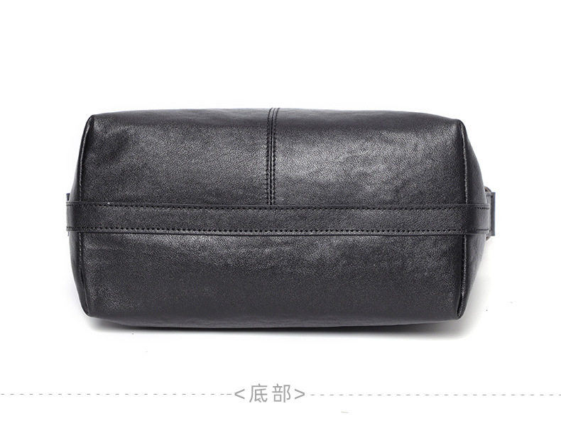 Túi đeo chéo nam da bò thật thuộc da thực vật, túi đeo vai nhẹ, túi du lịch mềm 29×11×17 cm — Màu đen chi tiết 16