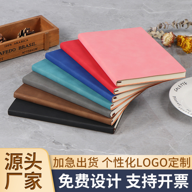 A5 양 파이 노트북 사용자 지정 두꺼운 비즈니스 메모장 손 계정 책 소녀와 학생을위한 문구 노트북 인쇄 로고