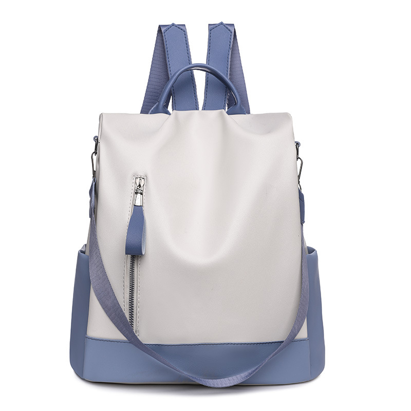 Mochila antirrobo de comercio exterior para mujer verano nuevo bolso de cuero de moda mochila de viaje de gran capacidad mochila blanca de un solo hombro marea