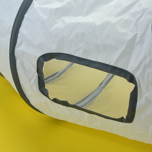 Cross-border new pet cat toy white S-shaped channel cat tunnel rolling dragon drill bucket foldable cat tunnel