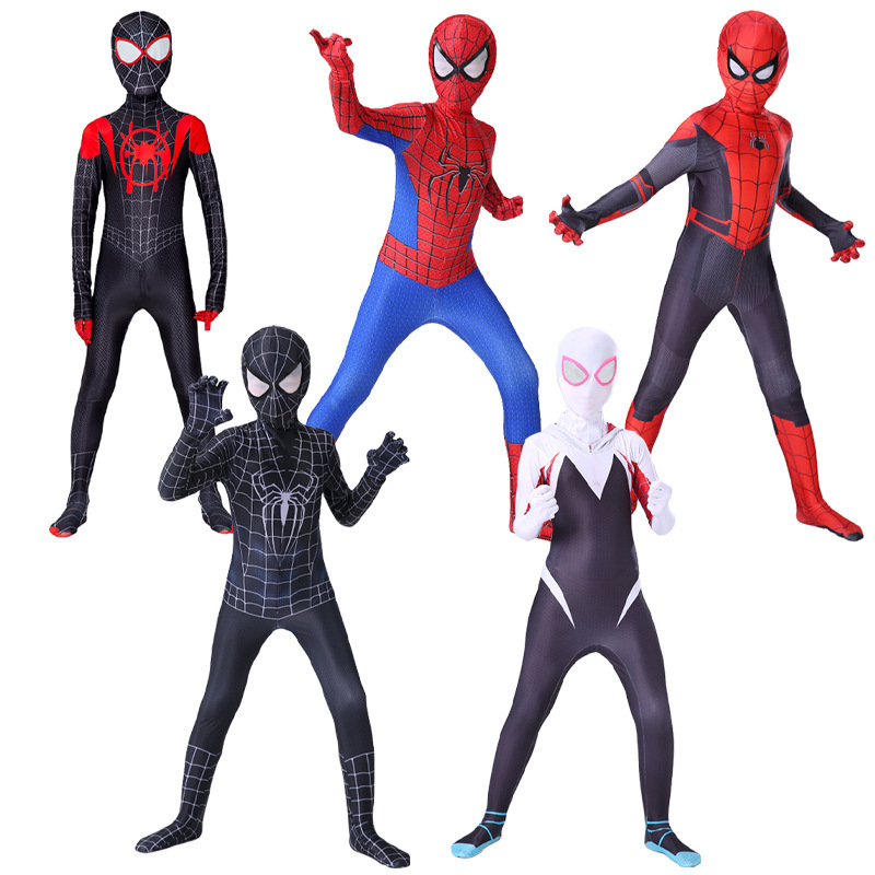スパイダーマンのレオタードのワンピースのスーツのマイルズの服の遠征の成人の子供のハロウィンの服装のグウェン|undefined